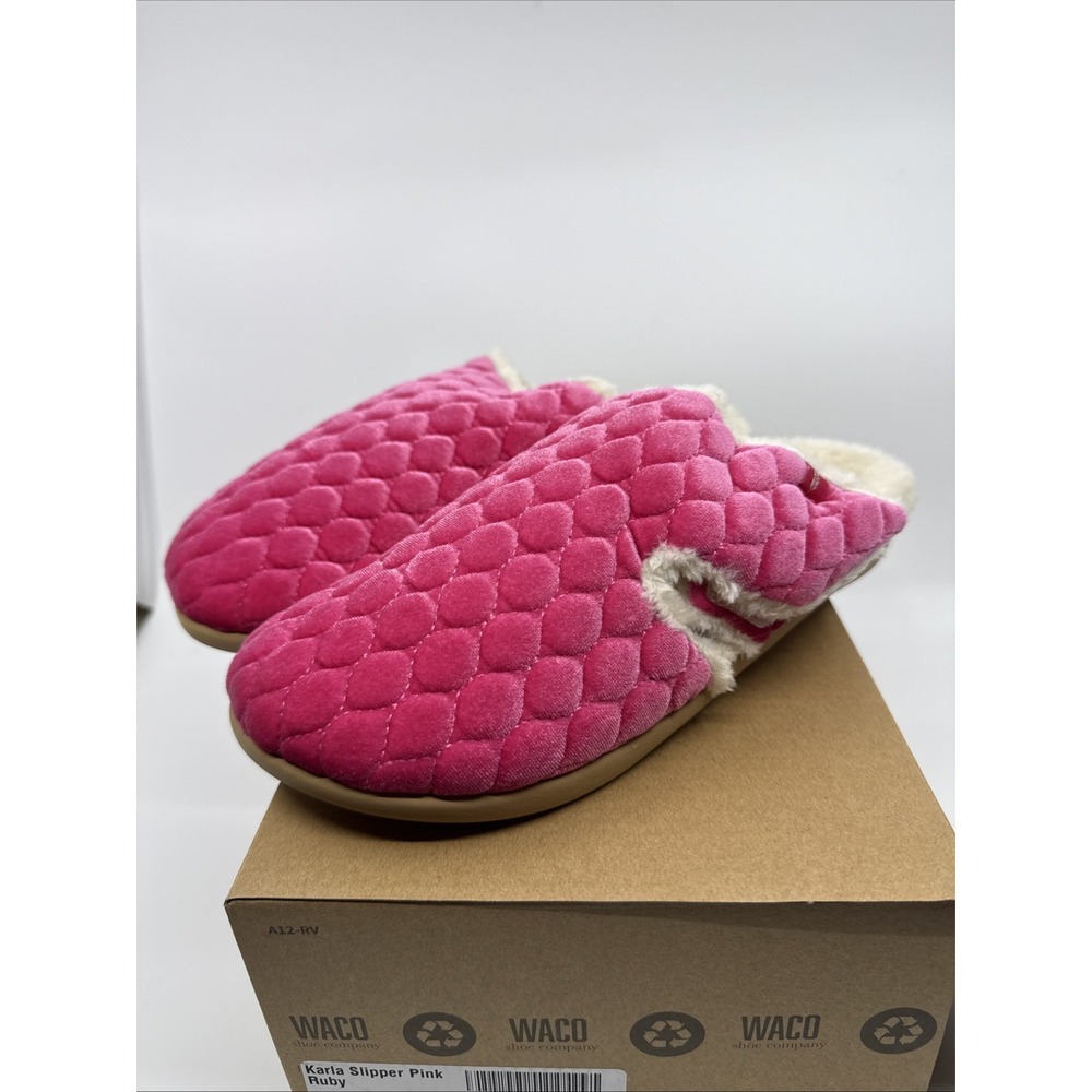 Waco Womens Pink Ruby Karla Comfort Slipper Size 12W Slip On Cozy New